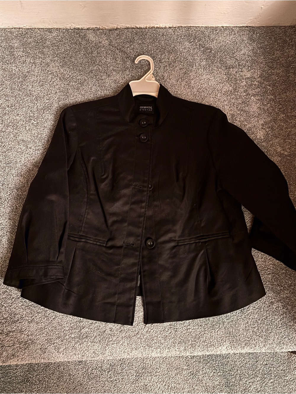 George Women's Black Tailored Button-Up Blazer